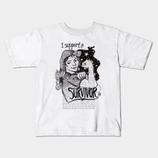 I Support a Survivor Kids T-Shirt